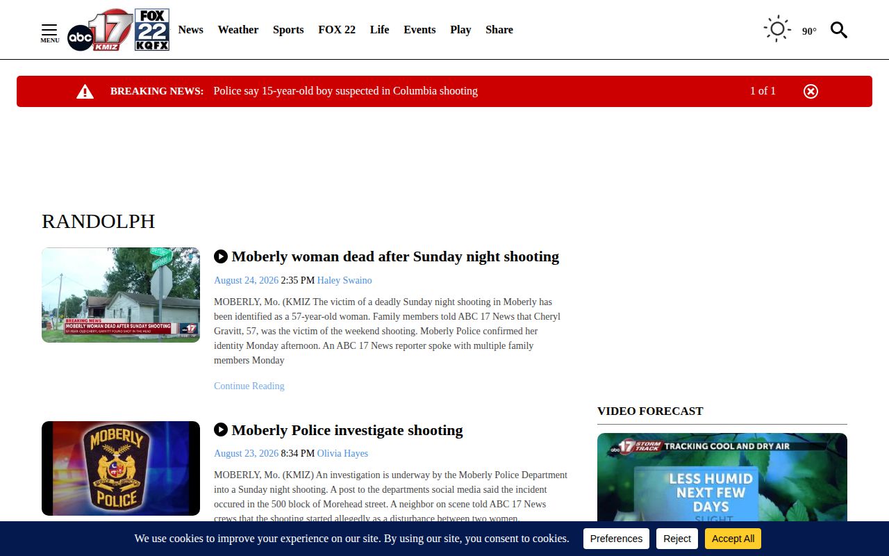 Randolph County arrest news source at ABC17